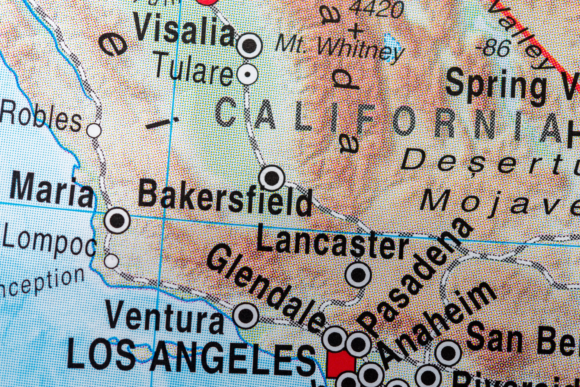 Bakersfield Los Angeles Carte CA